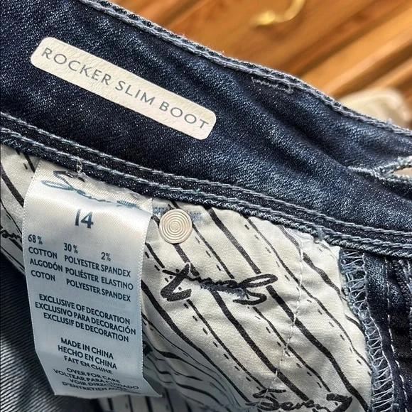 Seven7 Dark Blue Flare Jeans - Picture 3 of 4